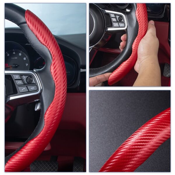 2pcs Car Steering Wheel Cover Winter Anti skid Steering Wheel Plush Card Cover Four Seasons Universal 2