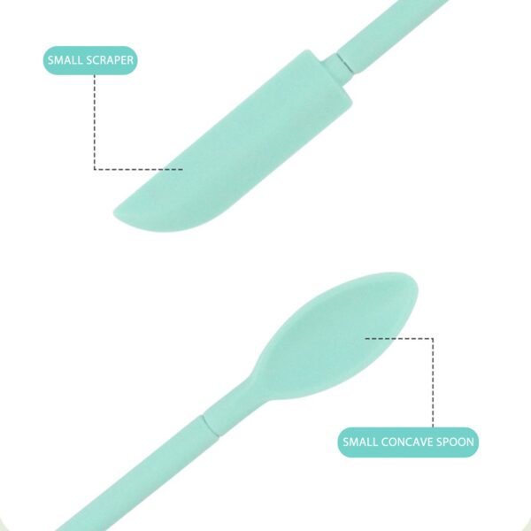 2pcs Mini Silicone Telescopic Spatula Double Headed Cream Cake Scraper Salad Dressing Spoon Kitchen Baking Tool 4