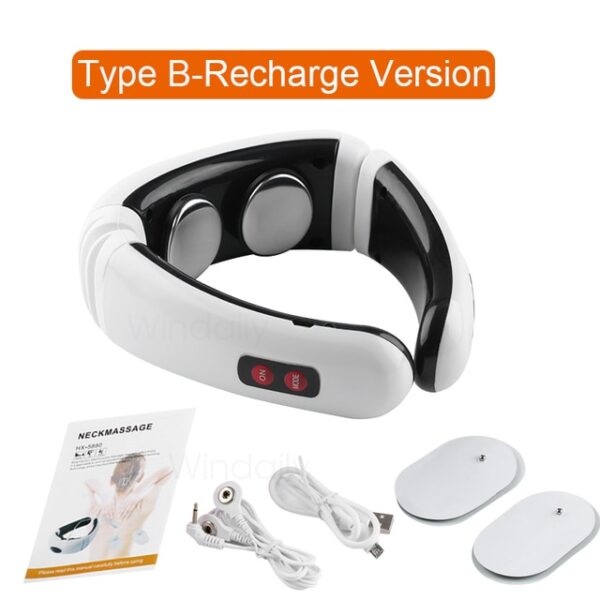 3D Intelligent Neck Massager Electric Pulse Pemanasan Inframerah Jauh 6 Mode Piranti Pijat Badan Punggung Serviks 1.jpg 640x640 1