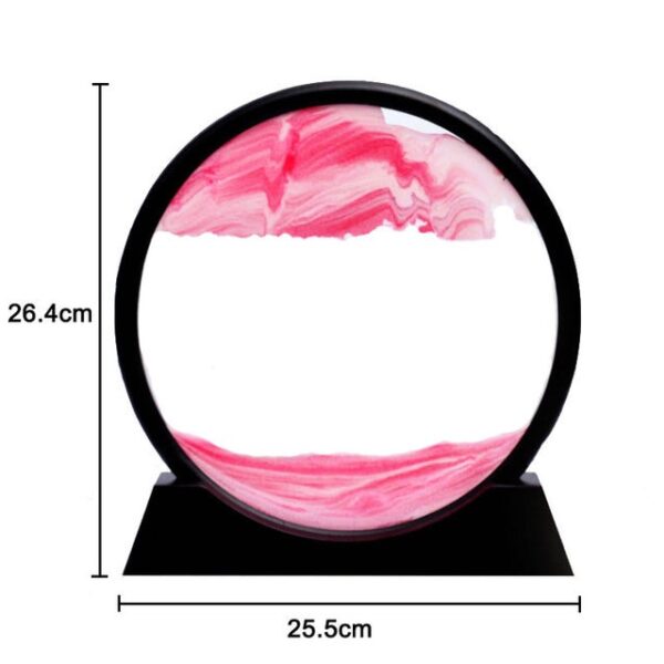 3D Živi pesek Dekor Slika Okroglo steklo Gibanje peska Umetnost v gibanju Prikaz Tekoči pesek Okvir Za 3.jpg 640x640 3