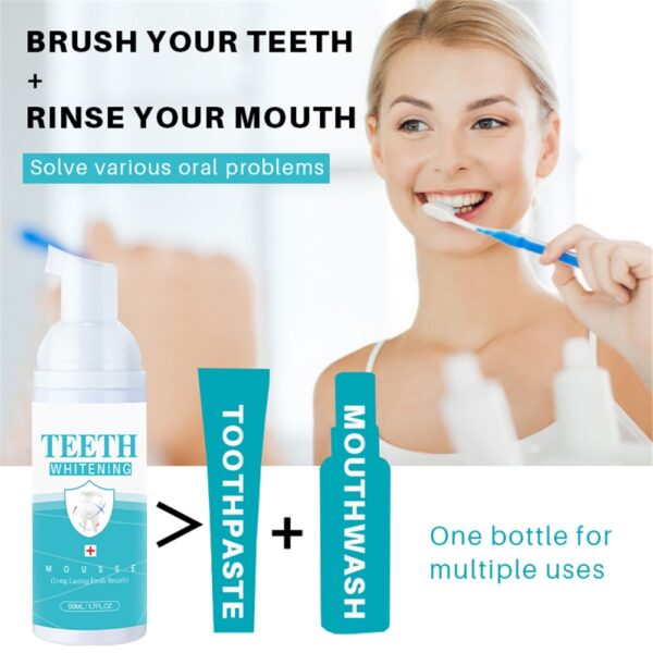 50ml Ultra Fine Mousse Foam Deep Cleansing Whitening Freshen Breath Whiten Teeth Dissolve Tooth Stains And 1