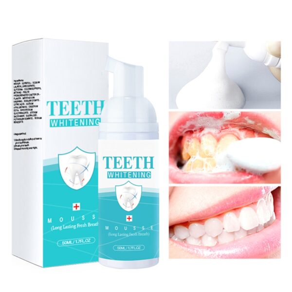50ml Ultra Fine Mousse Foam Deep Cleansing Whitening Freshen Breath Whiten Teeth Dissolve Tooth Stains And