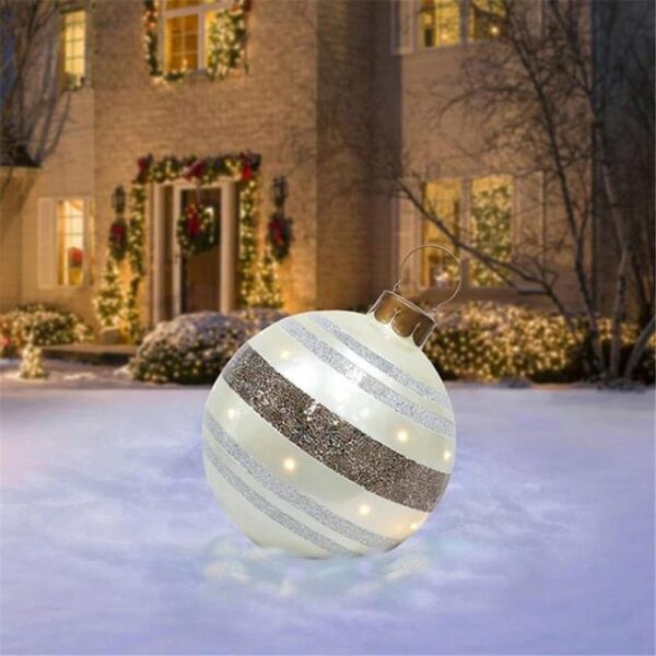 60CM venkovní vánoční nafukovací zdobený míč vyrobený z PVC Giant bez světla Velké koule Dekorace stromků venkovní 6.jpg 640x640 6