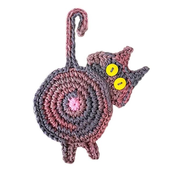 Cat Butt Coaster Covoraș de masă Covoraș pentru cupe Pernă anti-alunecare pentru pahare Kitty Knitting Coaster Accesorii pentru bucătărie 1.jpg 640x640 1