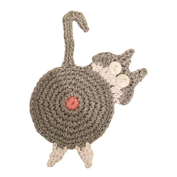 Cat Butt Coaster Covoraș de masă Covoraș pentru cupe Pernă anti-alunecare pentru pahare Kitty Knitting Coaster Accesorii pentru bucătărie 5.jpg 640x640 5