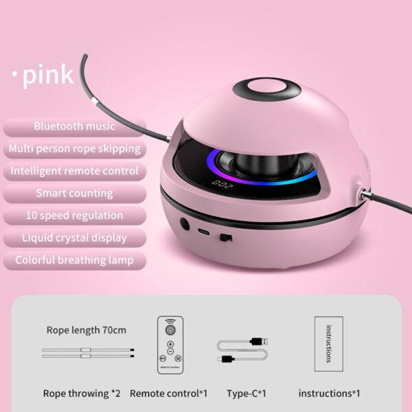 Counter dîjîtal Bluetooth-ê lihevhatî 5 1 Makîneya Skipping Rope Elektrîkî ya Entertaining Perwerdehiya Xebatê ya Malê Smart 4