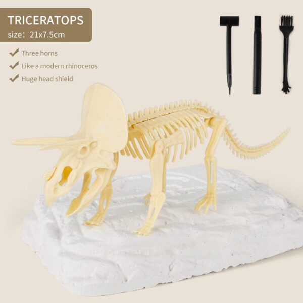 Dinozavr qalığı alət dəsti arxeoloji qazıntı oyuncağı Yura dünyası dinozavr skeleti modeli Uşaqlar üçün elm təhsili oyuncaqları 3.jpg 640x640 3