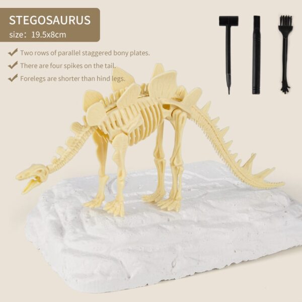 Dinosaur fossil toolkit archaeological excavation toy Jurassic world dinosaur skeleton model science education toys for Kids 4.jpg 640x640 4