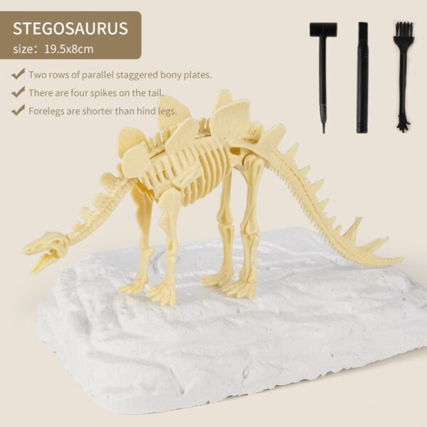 Dinosaurus fosil toolkit arkéologis penggalian kaulinan Jurassic dunya model kerangka dinosaurus kaulinan atikan elmu pikeun Kids 4.jpg 640x640 4