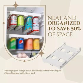 Hanging Soda Can Storage Rack For Fridge - image 2