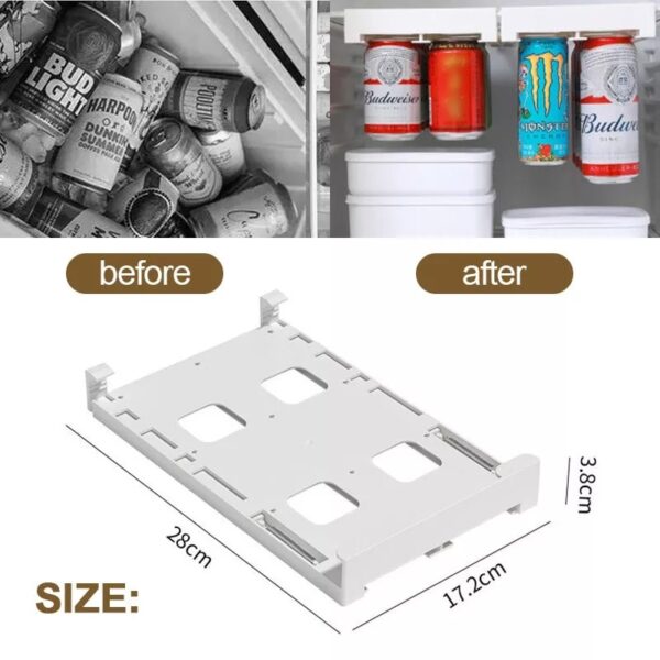 Hanging soda can storage rack for fridge Can beverage beer cola double row finishing rack finishing 5