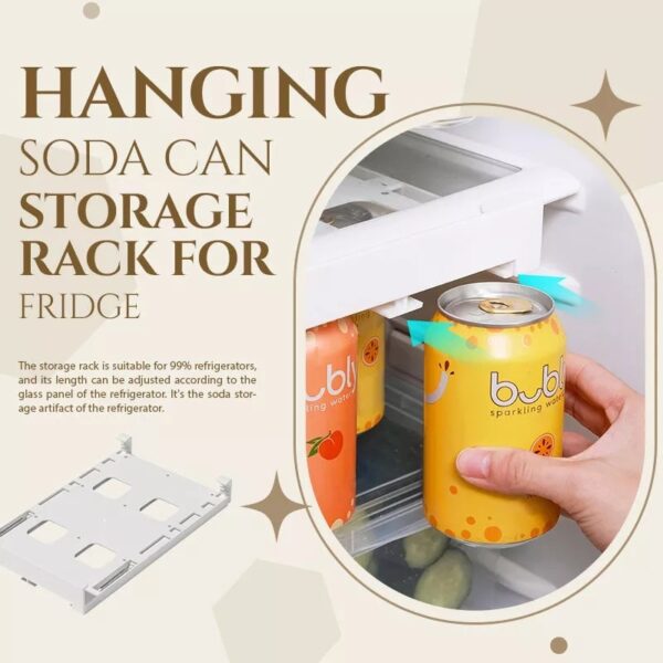 Hanging soda can storage rack for fridge Can beverage beer cola double row finishing rack finishing