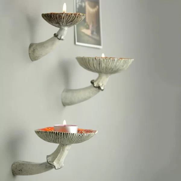 Mushroom Hanging Shelf Mushroom Decoration Frame Amanita Shaped Floating Shelf 3 Size Wall Hanging Storage Rack 93af198b 5926 437c abff