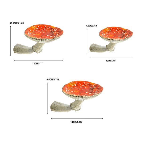 Mushroom Hanging Shelf Resin Wall Floating Shelf Amanita Mushroom Shape Home Decor Ornaments for Wall Hanging 5