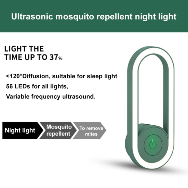 Portable Ultrasonic Mosquito Repellent Mini LED Night Light Multi Function Indoor Mite Removal Mouse Expeller No 4