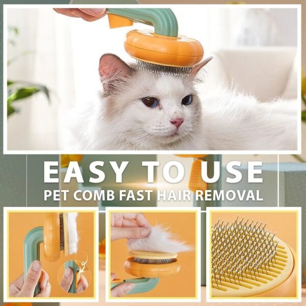 Pumpkin Cat Brush Comb For Pet Grooming Removes Loose Underlayers Tangled Hair Remover Brush Pet Hair 3