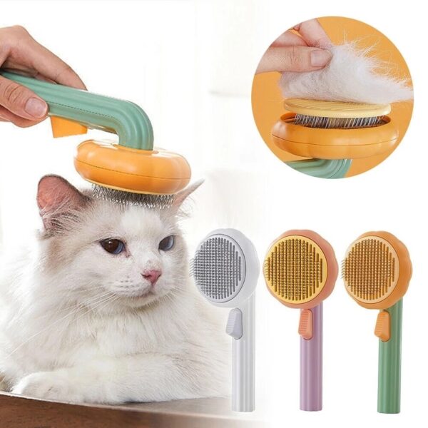 Pumpkin Cat Brush Comb For Pet Grooming Removes Loose Underlayers Tangled Hair Remover Brush Pet Hair