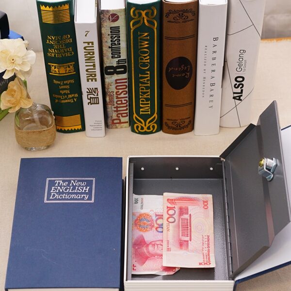 Secret Book Lock Key Password Hidden Box Strongbox Steel Simulation Security Book Safes High Quality Safe 7