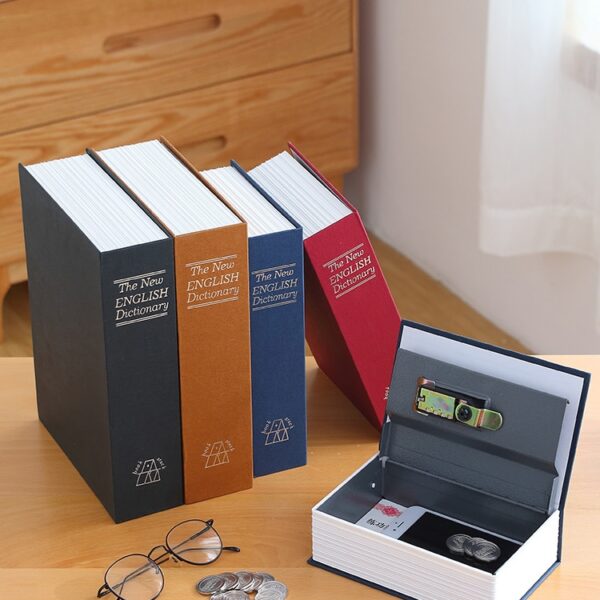 Secret Book Lock Key Password Hidden Box Strongbox Steel Simulation Security Book Safes High Quality Safe 9