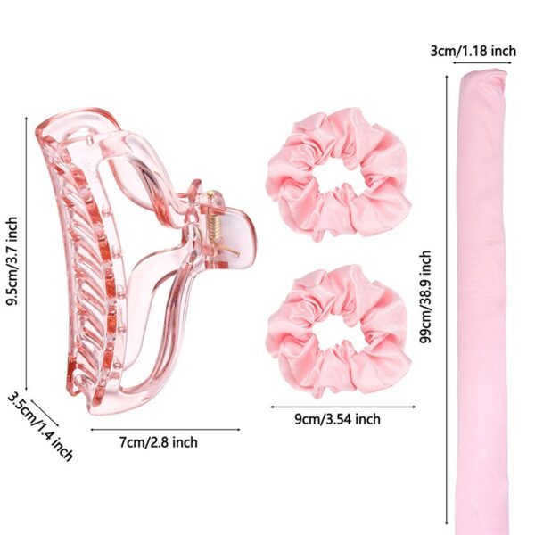 Yumşaq İstiliksiz Qıvrım Çubuğu Baş Bandı Saç Roller Qadınlar üçün Saç Qıvırıcısı İstiliksiz İpək Curling Lenti 2