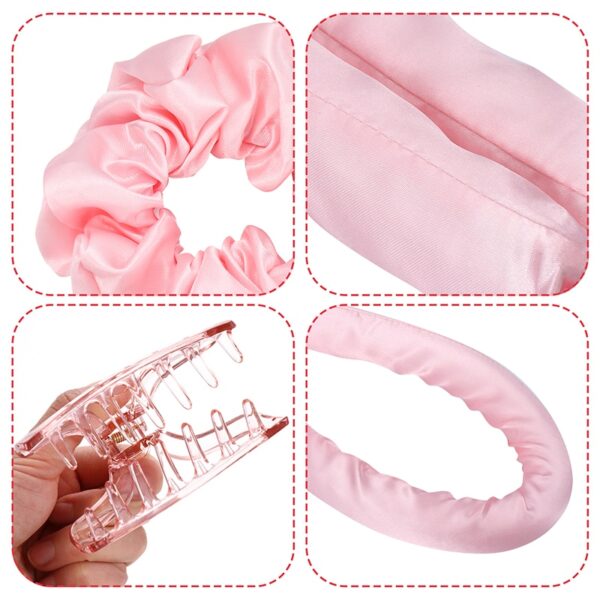 Soft Heatless Curling Rod Headband Hair Roller bakeng sa Basali Hair Curler Ntle le Mocheso Silk Curling Ribbon 3