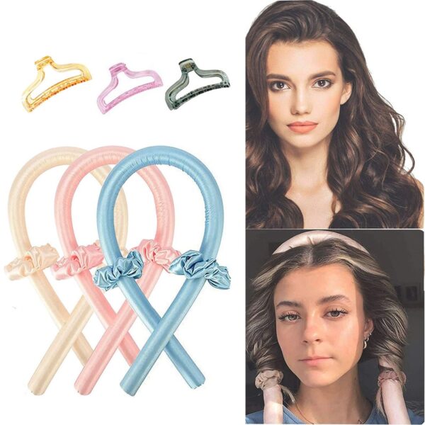 Soft Heatless Curling Rod Headband Hair Roller for Women Hair Curler Without Heat Silk Curling Ribbon