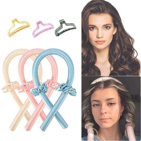 Lembut Heatless Curling Rod Headband Rambut Roller untuk Wanita Rambut Atlet Curling Putra Tanpa Panas Sutra Curling Pita