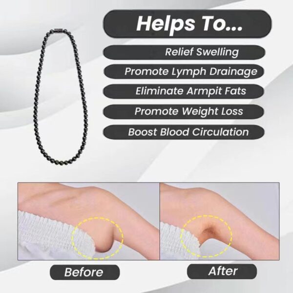 Unisex New Black Magnet Magnetic Therapy Necklace Men Weight Loss Necklace Slimming Fashion Magnet Chain Women 4