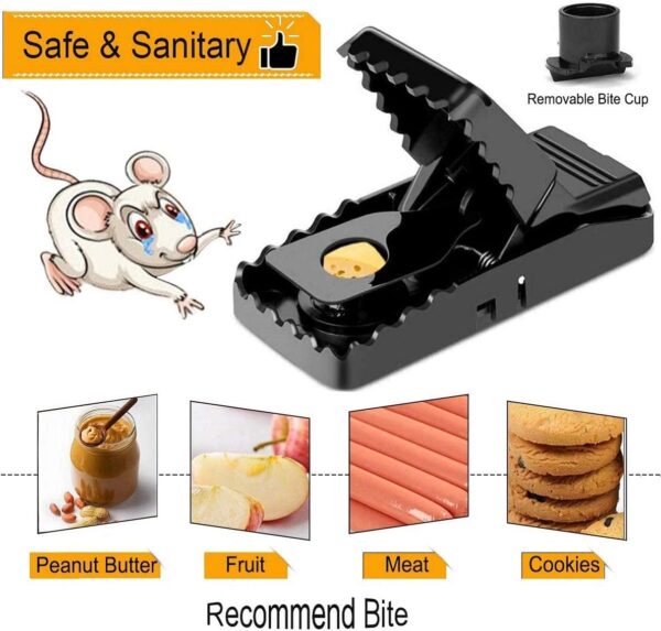 1 2pcs Reusable Plastic Mouse Trap Rat Oke na-ejide ọnyà oke òké Pest Killer Mouse Snap 4