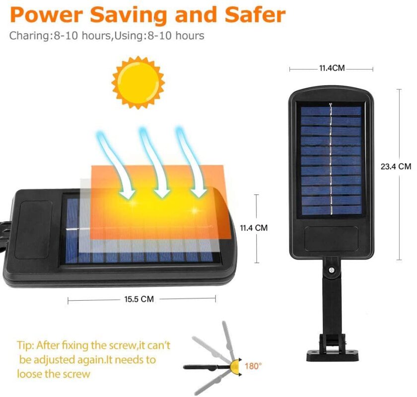 Solar Straßenlaterne I Freien, Superhelle Solar-Flutlicht I Freien Wasserdicht IP65 It