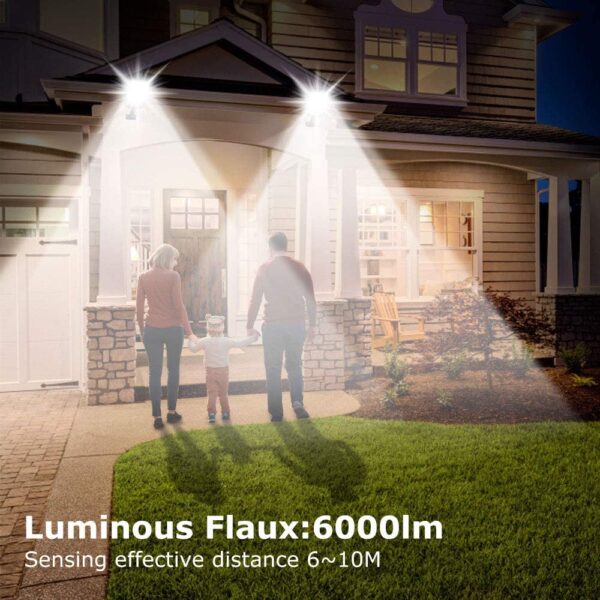 120 LED 6000K 800 lumen Solar Street Lights Motion Sensor Security Wall Light Powered Sunlight Waterproof 5