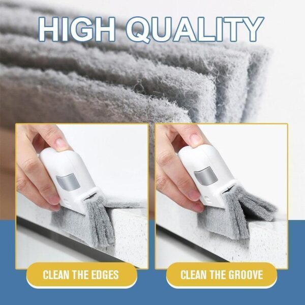 2 in 1 Groove Cleaning Tool Window Frame Door Groove Cleaning Brush Handhold Creative Cleaner 2