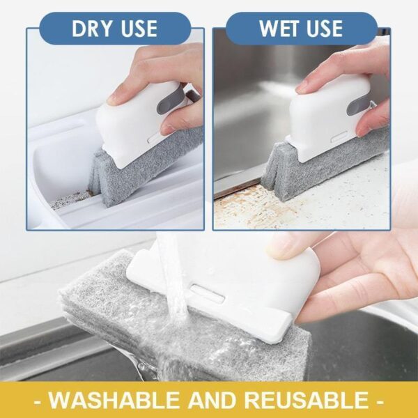 2 in 1 Groove Cleaning Tool Window Frame Door Groove Cleaning Brush Handhold Creative Cleaner 3