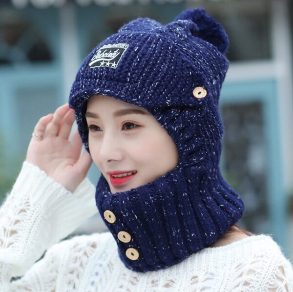 2021 Winter knitted Beanies Hats Women Thick Warm Beanie Skullies Hat Female balaclava Bonnet Beanie