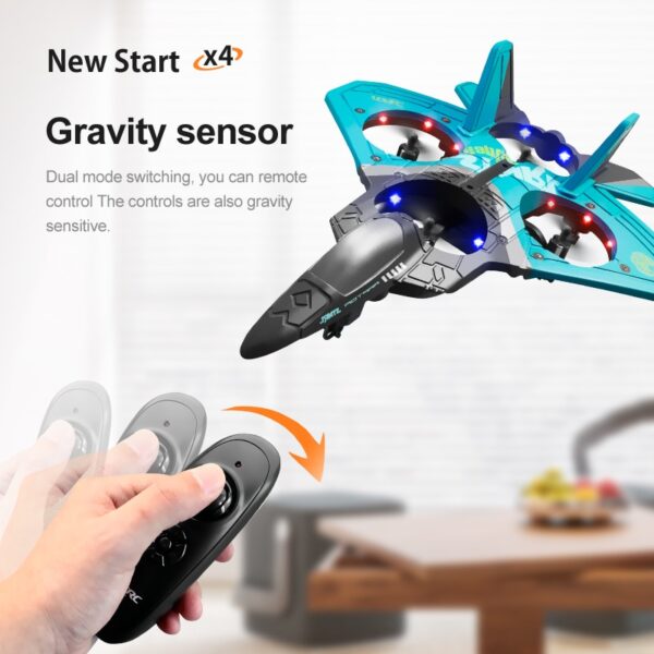 2022NEW V17 RC Remote Control Airplane 2 4G Remote Control Fighter Hobby Plane Glider Airplane EPP 2