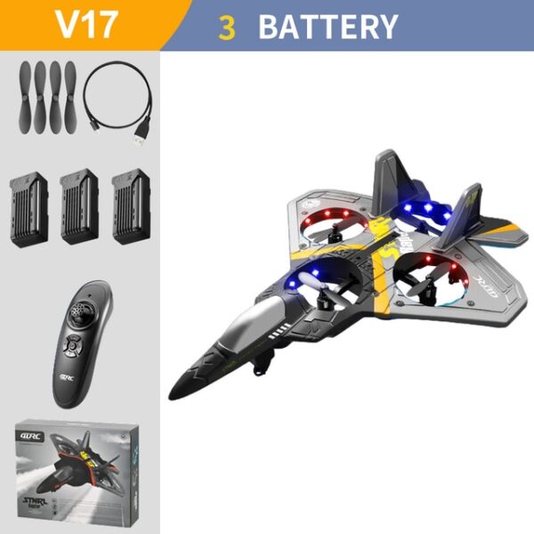 2022NEW V17 RC Remote Control Airplane 2 4G Remote Control Fighter Hobby Plane Glider Airplane EPP 2.jpg 640x640 2