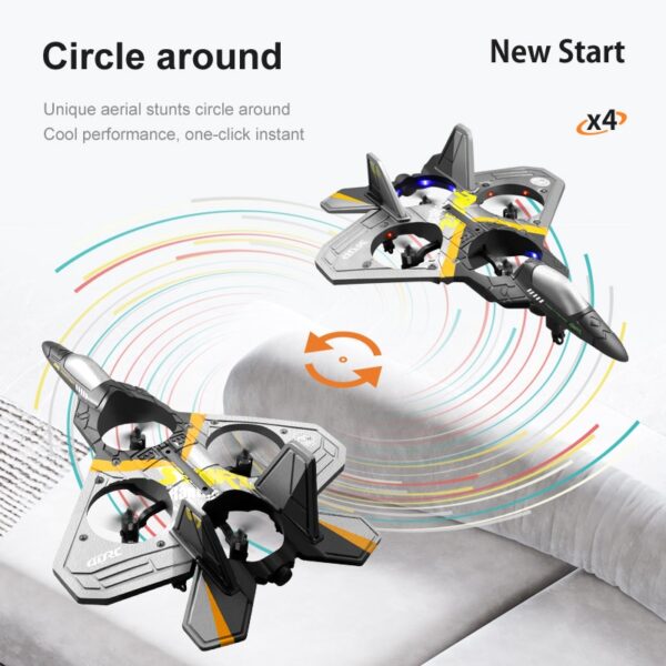 2022NEW V17 RC Remote Control Airplane 2 4G Remote Control Fighter Hobby Plane Glider Airplane EPP 3