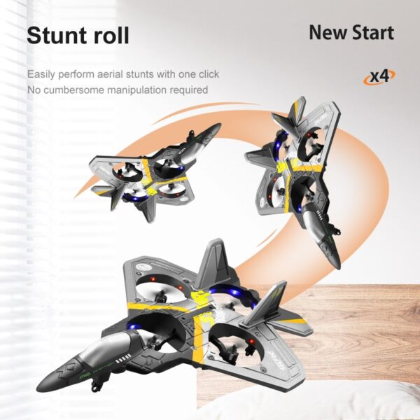 2022NEW V17 RC Remote Control Airplane 2 4G Remote Control Fighter Hobby Plane Glider Airplane EPP 4