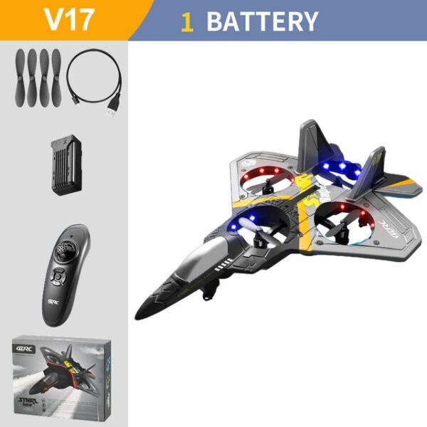2022NEW V17 RC Remote Control Airplane 2 4G Remote Control Fighter Hobby Plane Glider Airplane