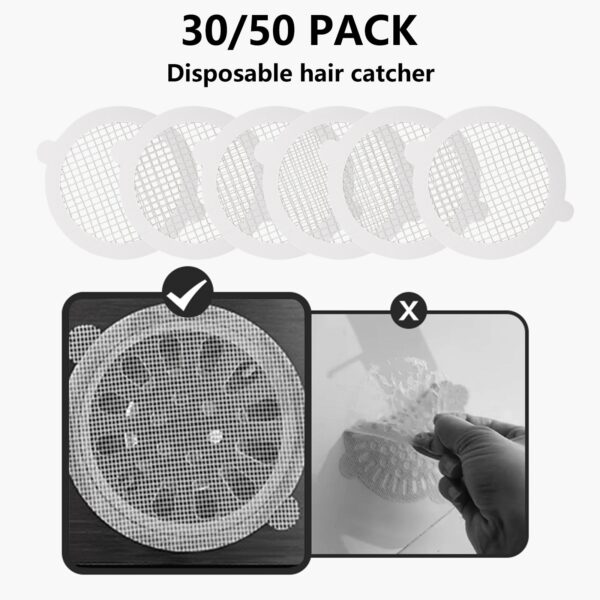 50Pcs Round Disposable Floor Drain Sticker Shower Bathroom Bathing Shower Hair Stoppers Catchers Net Home Supply 2