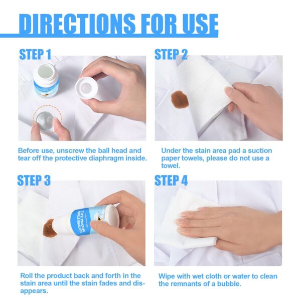 50ml Decontamination Pen Dust Cleaner Oil Stain Cleaning Pen Brush Rub Wipe Fabric Cloth Stain Remover 4