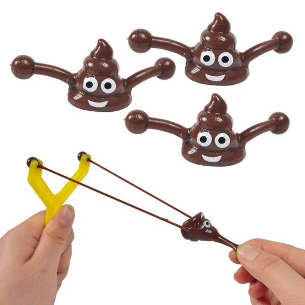 5Pcs Set Creative Catapult Poop Slingshot Poop To Vent Tricky Funny Climbing Wall Poop Funny Toys 1