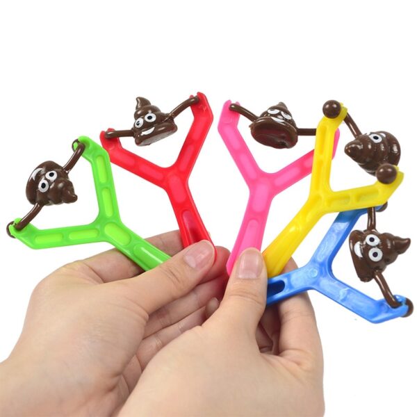 5Pcs Set Creative Catapult Poop Slingshot Poop To Vent Tricky Funny Climbing Wall Poop Funny Toys 2