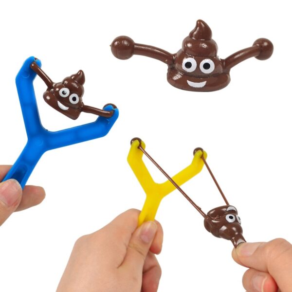 5Pcs Set Creative Catapult Poop Slingshot Poop To Vent Tricky Funny Climbing Wall Poop Funny Toys