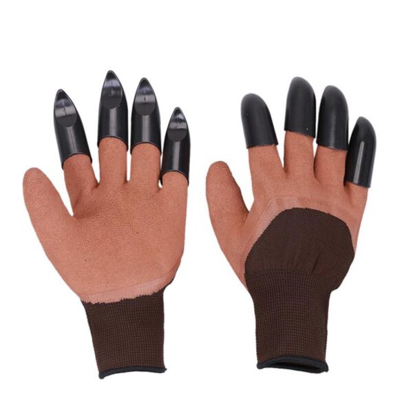 Garden Gloves With Claws ABS Plastic Garden Rubber Gloves Gardening Digging Planting Durable Waterproof Work Glove 3