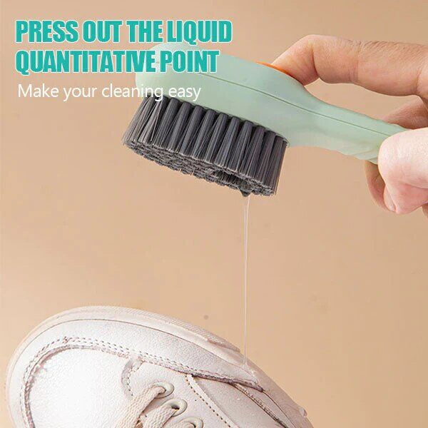 Mintiml Multifunctional Liquid Shoe Brush Household Shoe Washing Brush Soft Bristles Laundry Brush White Shoe Collar 1