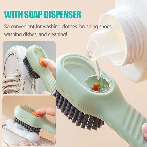 Mintiml Multifunctional Liquid Shoe Brush Household Shoe Washing Brush Soft Bristles Laundry Brush White Shoe Collar 2