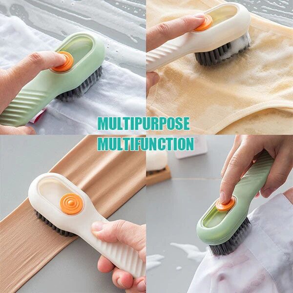 Mintiml Multifunctional Liquid Shoe Brush Household Shoe Washing Brush Soft Bristles Laundry Brush White Shoe Collar 3