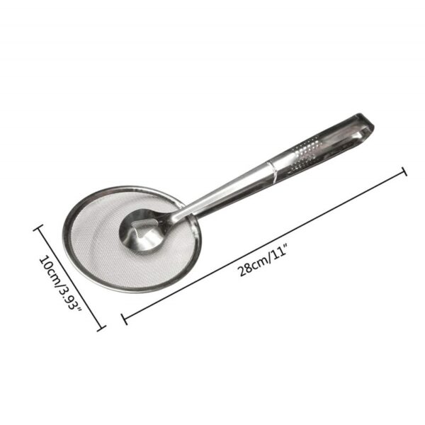 Stainless Steel Multi functional Filter Spoon With Food Clip Kitchen Oil Frying Salad BBQ Filter Strainer 1