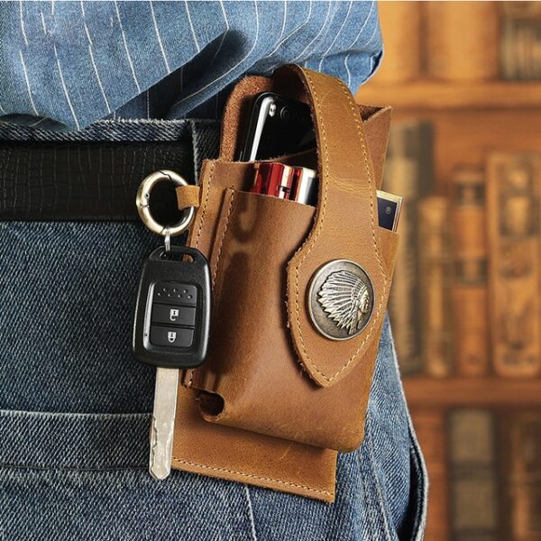 Vintage Leather Belt Waist Bag Pack Men Tactical Multifunction Holster Portable Key Holder Mobile Phone Cigarette 2.jpg 640x640 2